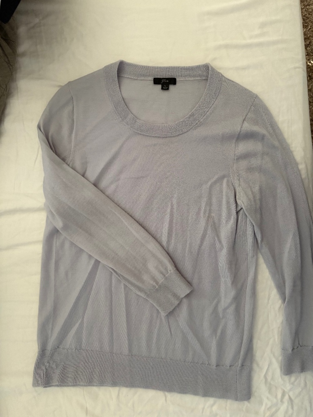Screw Crew neck Sweater Sz L light pale blue